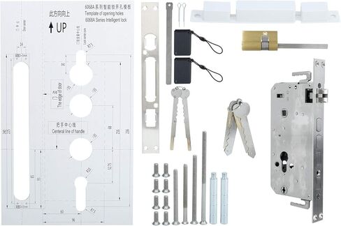 قفل الباب الذكي، سبيكة الزنك الذكية لبصمة الأصابع ومفتاح ميكانيكي 4 طرق فتح القفل، قفل أمان منزلي مع لوحة مفاتيح بإضاءة خلفية in Kuwait