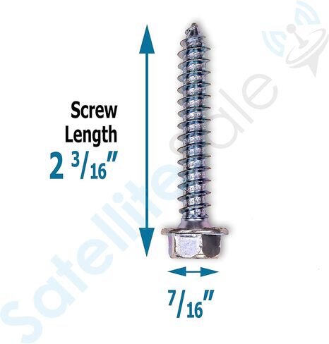 SatelliteSale Universal Roof Patch Kit 6X Zinc Plated Lag Bolts and 3X Mastic Pitch Pads in Saudi Arabia