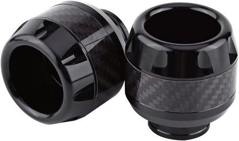1 Pair Front Fork Frame Sliders Wheel Crash Protector, Keenso Carbon Fiber Front Fork Frame Sliders Crash Protection (Black) in Saudi Arabia