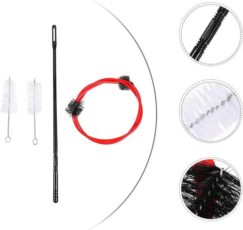 Cleaning Accessories 4pcs Trumpet Cleaning Kit Cornet Care and Maintenance Kit with Snake Brush Brush Valve Casing Brush Cleaning Rod French Horn Accessories in Saudi Arabia