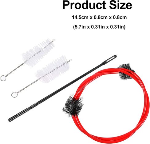 Cleaning Accessories 4pcs Trumpet Cleaning Kit Cornet Care and Maintenance Kit with Snake Brush Brush Valve Casing Brush Cleaning Rod French Horn Accessories in Saudi Arabia