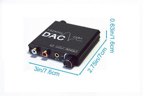 ويلكسيسوم بصري إلى RCA R/L، صوت 3.5 مم، محول صوت رقمي إلى تناظري 192 كيلو هرتز، تعديل مستوى الصوت والجهير in Kuwait