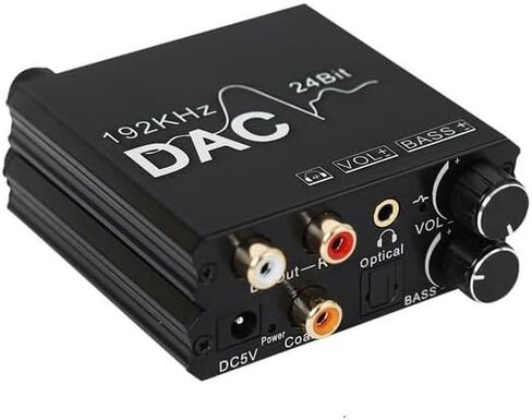 ويلكسيسوم بصري إلى RCA R/L، صوت 3.5 مم، محول صوت رقمي إلى تناظري 192 كيلو هرتز، تعديل مستوى الصوت والجهير in Kuwait