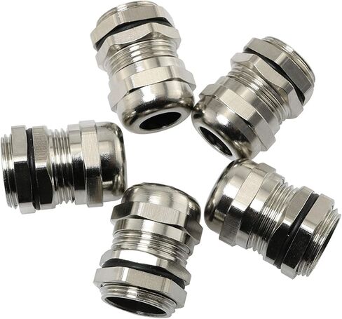 ماجيك آند شل 5 قطع PG7 3-6.5 مم مجموعة أسلاك معدنية مقاومة للماء موصل قفل قفل قفل حشو كابل الغدة PG11 MWCFSFCC-PG1-5 in Kuwait