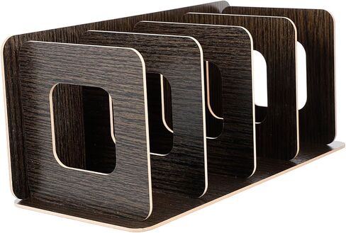 UKCOCO 1 قطعة CD عرض موقف حامل سجل خشبي ألبوم تخزين حامل صناديق تخزين لتنظيم سطح المكتب تخزين الرف سطح المكتب حاوية تخزين القرص حامل مدير الخشب CD in Kuwait