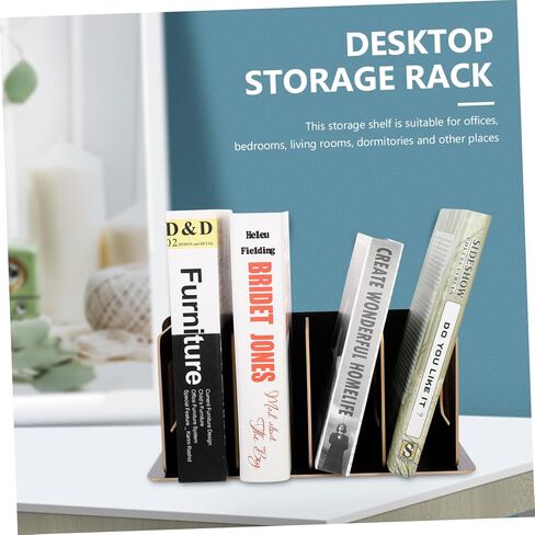 UKCOCO 1 قطعة CD عرض موقف حامل سجل خشبي ألبوم تخزين حامل صناديق تخزين لتنظيم سطح المكتب تخزين الرف سطح المكتب حاوية تخزين القرص حامل مدير الخشب CD in Kuwait