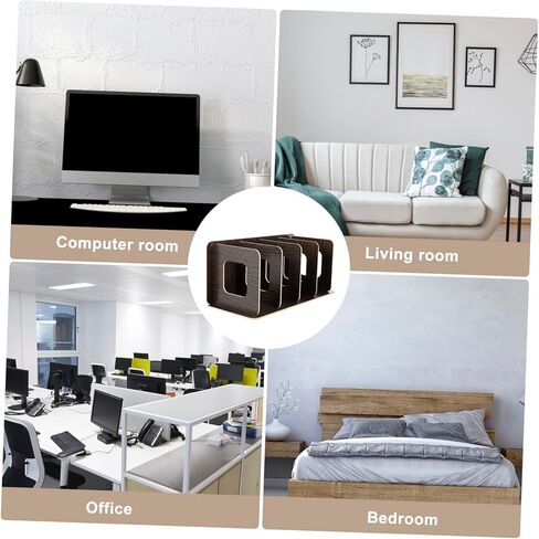 UKCOCO 1 قطعة CD عرض موقف حامل سجل خشبي ألبوم تخزين حامل صناديق تخزين لتنظيم سطح المكتب تخزين الرف سطح المكتب حاوية تخزين القرص حامل مدير الخشب CD in Kuwait