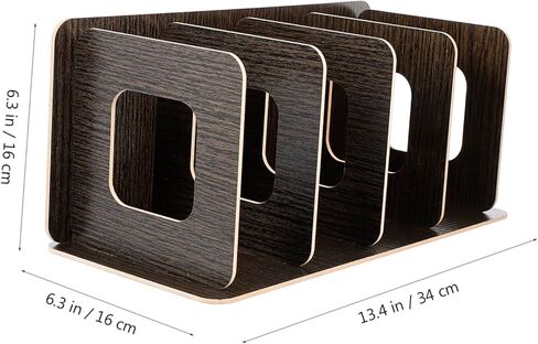 UKCOCO 1 قطعة CD عرض موقف حامل سجل خشبي ألبوم تخزين حامل صناديق تخزين لتنظيم سطح المكتب تخزين الرف سطح المكتب حاوية تخزين القرص حامل مدير الخشب CD in Kuwait