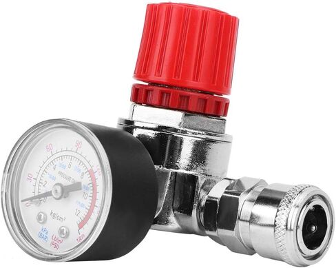DEWIN Air Compressor Pressure Regulator, 0.8mpa Switch Control Valve Gauge with Male/Female Connector for Regulate Air Pressure and Energize Energy and Shut Down The Compressor etc in Saudi Arabia