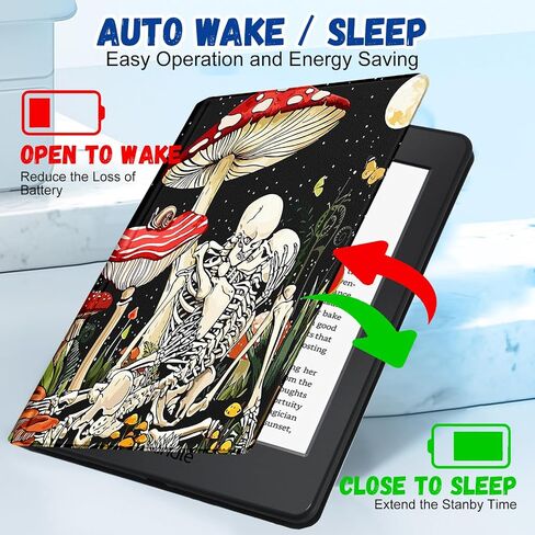 Wazzasoft لحالة Kindle Paperwhite الجيل العاشر 2018 الإصدار 6 "للنساء الفتيات لطيف غطاء فوليو تصميم الأزياء جرلي Kawaii زهرة الأزهار المراهقين لKindle Paperwhite 2018 حالة 6 بوصة PQ94WIF in Saudi Arabia
