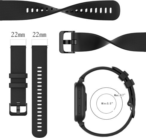 متوافق مع Garmin Vivoactive 4/Venu 2/Venu 3/Forerunner 255 265 Bands، سوار معصم رياضي بحزام سيليكون لساعة Vivoactive 4/Venu 2 3/Forerunner 255 265 (ليس لـ 4s/2plus 2s 3s/255s 265s) in Kuwait