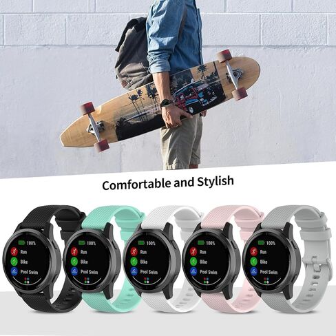 متوافق مع Garmin Vivoactive 4/Venu 2/Venu 3/Forerunner 255 265 Bands، سوار معصم رياضي بحزام سيليكون لساعة Vivoactive 4/Venu 2 3/Forerunner 255 265 (ليس لـ 4s/2plus 2s 3s/255s 265s) in Kuwait