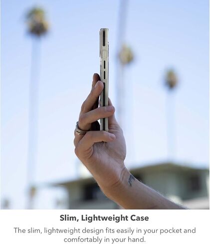 حافظة Gear4 الشفافة لهاتف iPhone 13 PRO، متوافقة مع الشحن اللاسلكي، نحيفة وخفيفة الوزن [13 FT D30 Impact Protection] سلسلة Crystal Palace، شفافة in Kuwait