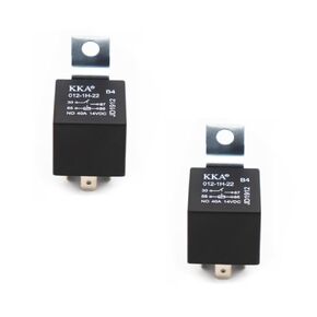 40A Automotive Relays, 5 Pin Relay,with Iron backrest 12V Waterproof Car Relay, Auto Relay Switch, Replacement for Car Boat Outboard Motor (2PCS-SPDT-5PIN-12V-40A-Iron backrest)