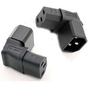 Power Adapter IEC 320 C14 to C13,Golbalma Up 90 Angle PDU UPS Plug/Socket 2 Pack 3 Pin Power Extension Adapter Receptacle for Wall Mount LCD LED TV in Saudi Arabia