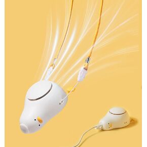 HAPPYBAG Mini Portable Personal Fan,USB Rechargeable and Wearable Hands Free Fan Cooling Fan for Travel,Small Fan for Baby,Adjustable 3 Speeds,Plug in Power Fan,for Camping,Bedroom,Office,Home in Kuwait