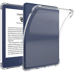 XUYICC Clear Case Compatible with 6 inch All-New Kindle (11th Generation, 2022 Released) TPU Back Cover Skin, Lightweight Soft Shockproof Slim Silicone Protective Case, Transparent in Kuwait