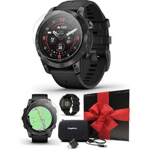 PlayBetter Garmin epix Pro (Gen 2) Sapphire (Carbon Gray DLC/Black, 42mm) GPS Outdoor Watch Gift Box Bundle - AMOLED Display & Built-in Flashlight - includes Screen Protectors, Wall Adapter & Case in Kuwait