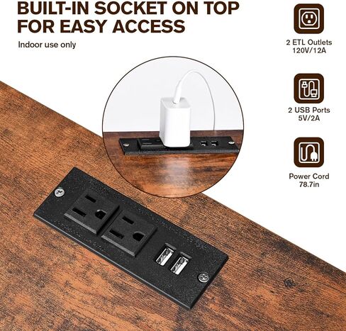 BOEASTER Large Record Player Stand with Vinyl Storage, Record Player Table Up to 200 Albums, Turntable Stand with Power Outlet, Vinyl Record Storage Cabinet with Wood Legs for Bedroom Living Room in Kuwait