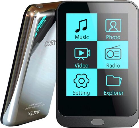 مشغل فيديو MP3 COBY مقاس 2 بوصة وسعة 4 جيجابايت مع راديو FM (أسود)|شاشة لمس TFT LCD|بطارية ليثيوم قابلة لإعادة الشحن USB 2.0|تشغيل الموسيقى والفيديو والصور والنص|محرك أقراص فلاش مدمج|صغير الحجم للغاية للصالة الرياضية والسفر in Saudi Arabia