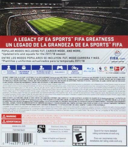 FIFA 18 Legacy Edition - PlayStation 3 in Saudi Arabia