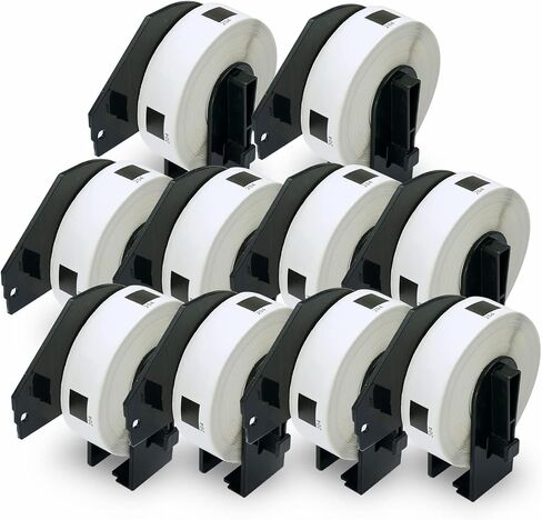 BETCKEY - Compatible File Folder Labels Replacement for Brother DK-1203 (0.66 in x 3.4 in), Use with Brother QL Label Printers [10 Rolls/3000 Labels] in Saudi Arabia