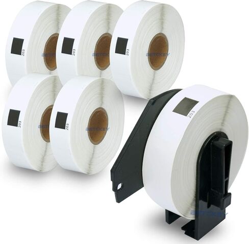 BETCKEY - Compatible File Folder Labels Replacement for Brother DK-1203 (0.66 in x 3.4 in), Use with Brother QL Label Printers [10 Rolls/3000 Labels] in Kuwait