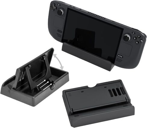 Upgraded Stand Base Compatible Dock for Valve Steam Deck, Anti-Slip Adjustable Foldable Stand Base Compatible with Steam Deck Accessories Holder Stand in Saudi Arabia