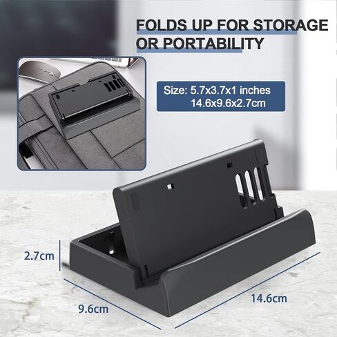 Upgraded Stand Base Compatible Dock for Valve Steam Deck, Anti-Slip Adjustable Foldable Stand Base Compatible with Steam Deck Accessories Holder Stand in Saudi Arabia