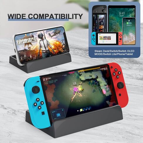 Upgraded Stand Base Compatible Dock for Valve Steam Deck, Anti-Slip Adjustable Foldable Stand Base Compatible with Steam Deck Accessories Holder Stand in Saudi Arabia