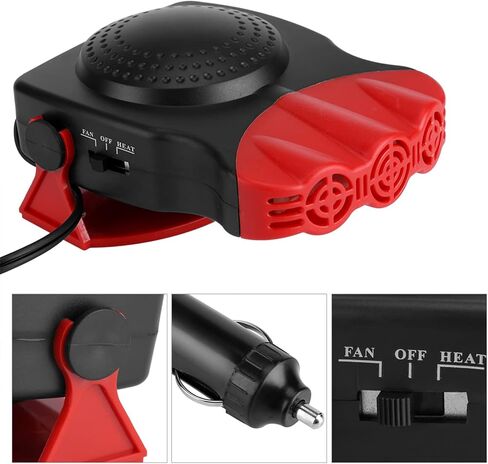 Joyzan Car Heater Portable Car Fan Heater Blower Motor Car Vehicle Heater Fan Defroster Demister Winter for Fast Heating Defrost Defogger and Automobile Windscreen Fan in Cigarette Lighter in Kuwait