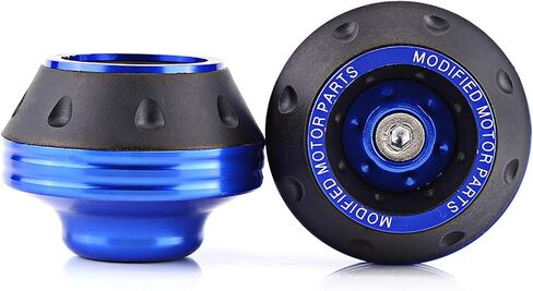 إطار شوكة أمامي منزلقات عجلات حامي تصادم الدراجة النارية مزلقات إطار دراجة نارية من الألومنيوم CNC عالمي إطار عجلة شوكة أمامي منزلقات واقية من الصدمات الدراجة النارية لحماية السقوط والسكوتر (أزرق) in Kuwait