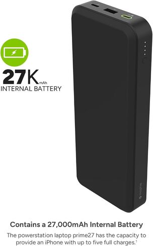 mophie powerstation prime10 - Portable Power Bank with 10,000mAh Internal Battery, 18W USB-C PD Fast Charging, Charge 3 Devices Simultaneously, LED Power Indicator in Kuwait