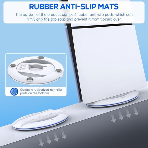 واي يو ايه ان اتش او تي حامل عمودي لوحدة تحكم بلاي ستيشن 5، ملحقات محطة تبريد لوحدة تحكم بلاي ستيشن 5 سليم، حامل ثابت غير قابل للانزلاق لالعاب بلاي ستيشن 5 اصدار القرص الرقمي in Kuwait