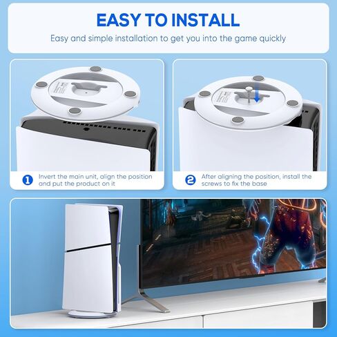 واي يو ايه ان اتش او تي حامل عمودي لوحدة تحكم بلاي ستيشن 5، ملحقات محطة تبريد لوحدة تحكم بلاي ستيشن 5 سليم، حامل ثابت غير قابل للانزلاق لالعاب بلاي ستيشن 5 اصدار القرص الرقمي in Kuwait