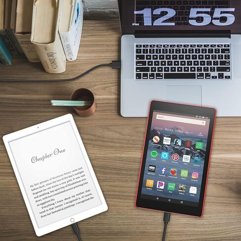 شاحن سريع 15 وات مع كابل USB C بطول 10 أقدام لشحن جهاز Amazon Fire Max 11 اللوحي - إصدار الجيل الثالث عشر 2023، Fire HD10-11th Gen/9th Gen/Fire HD8-10th Gen/Fire HD7-12th Gen/Fire Plus/Fire Kids Pro in Kuwait