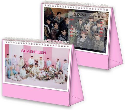 2024 Seventeen Desk Calendar,Seventeen Desktop Monthly Desk Calendar Gift for Fan Collection in Kuwait