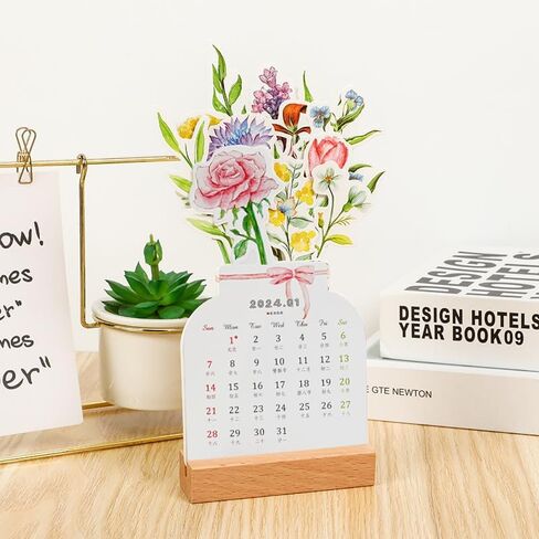 تقويم مكتب صغير بتصميم زهور ابداعية لعام 2024 من جوسوك، تقويم مكتب بتصميم زهور بلومي in Kuwait