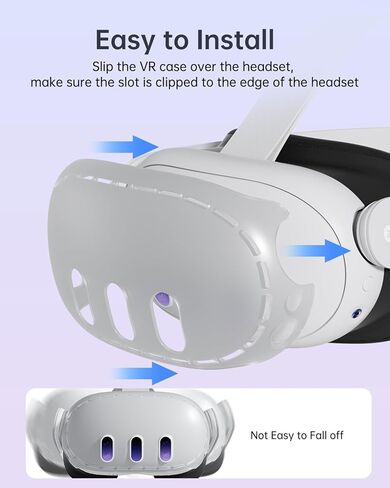 غطاء Zybervr VR Shell لغطاء Meta Quest 3 الواقي المتوافق مع ملحقات Oculus Quest 3 لسماعات Quest 3 VR مع فتحة دقيقة مقاومة للسقوط وغطاء سماعة رأس VR مقاوم للخدش in Kuwait