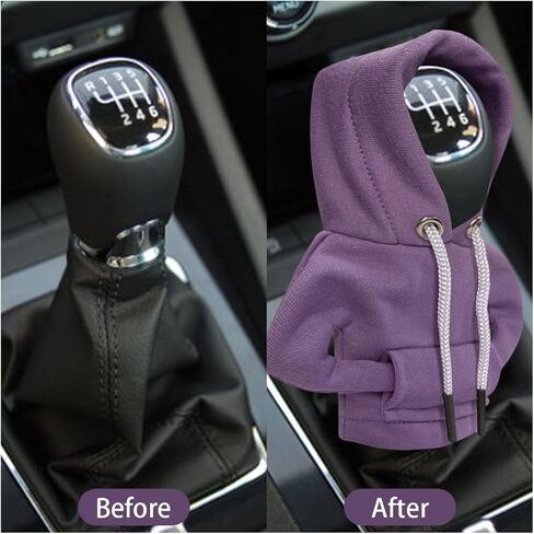 JOYCOURT Car Gear Shift Cover, Fashionable Hoodie Car Shift Knob, Winter Warm Gear Shift Knob Cover Sweater Shirt,Auto Interior Accessories Shift Knob,Universal Car Decor Accessories in Saudi Arabia