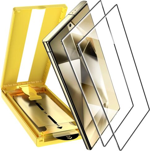 YMHML 3 Pack for Samsung Galaxy S23 Screen Protector Tempered Glass Upgrade Fingerprint Unlock Compatible for 3 Pack Camera Lens Protector, HD Clear Case Friendly Full Screen Protector for Galaxy S23 in Saudi Arabia