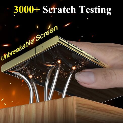 YMHML 3 Pack for Samsung Galaxy S23 Screen Protector Tempered Glass Upgrade Fingerprint Unlock Compatible for 3 Pack Camera Lens Protector, HD Clear Case Friendly Full Screen Protector for Galaxy S23 in Saudi Arabia