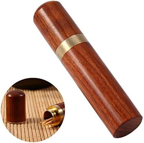 حامل أعواد الأسنان، موزع أعواد الأسنان المحمول، حامل أعواد الأسنان الخشبي، صندوق أعواد أسنان صغير، حامل أعواد الأسنان (خشب الورد) in Kuwait