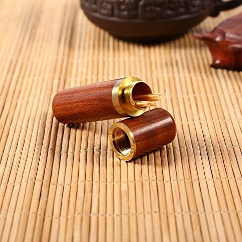 حامل أعواد الأسنان، موزع أعواد الأسنان المحمول، حامل أعواد الأسنان الخشبي، صندوق أعواد أسنان صغير، حامل أعواد الأسنان (خشب الورد) in Kuwait