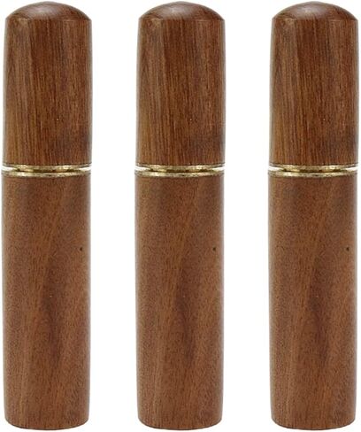 HEVSTIL 3-Pack Portable Wood Toothpick Holder,Toothpick Holder Mini Toothpick Box Pocket for Cinnamon Toothpicks Mini Toothpick box (Brown) in Saudi Arabia