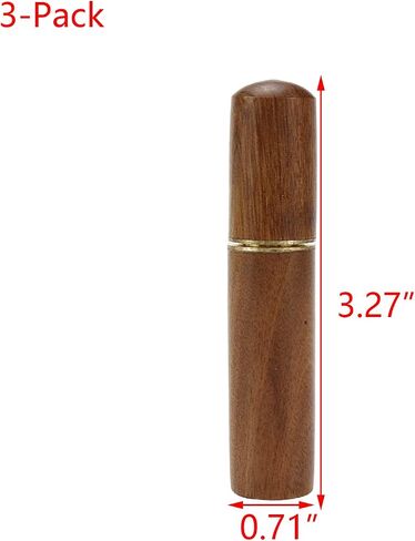HEVSTIL 3-Pack Portable Wood Toothpick Holder,Toothpick Holder Mini Toothpick Box Pocket for Cinnamon Toothpicks Mini Toothpick box (Brown) in Saudi Arabia