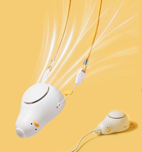 HAPPYBAG Mini Portable Personal Fan,USB Rechargeable and Wearable Hands Free Fan Cooling Fan for Travel,Small Fan for Baby,Adjustable 3 Speeds,Plug in Power Fan,for Camping,Bedroom,Office,Home in Kuwait