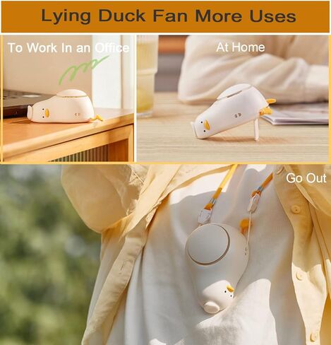 HAPPYBAG Mini Portable Personal Fan,USB Rechargeable and Wearable Hands Free Fan Cooling Fan for Travel,Small Fan for Baby,Adjustable 3 Speeds,Plug in Power Fan,for Camping,Bedroom,Office,Home in Kuwait