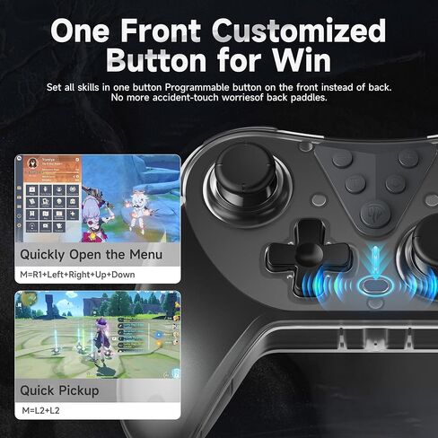 وحدة تحكم EasySMX T39 Pro Switch Pro لاسلكية متوافقة مع Nintendo Switch/OLED/Lite، لوحة ألعاب بلوتوث عن بعد مع NFC/Turbo/التحكم في الحركة/الاستيقاظ/لقطة الشاشة/اهتزاز الدمدمة in Saudi Arabia