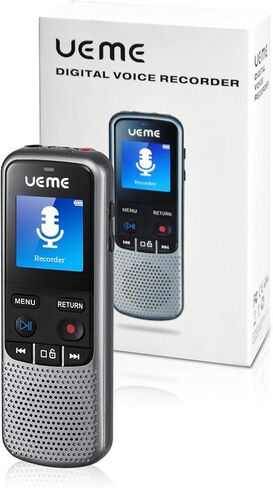 مسجل صوت رقمي مع خاصية اعادة التشغيل، مسجل صوت بخاصية الغاء الضوضاء يو اي ام اي 16G للمحاضرات والمحاضرات والاجتماعات والمقابلات، شحن USB صغير مع مشغل MP3 in Kuwait